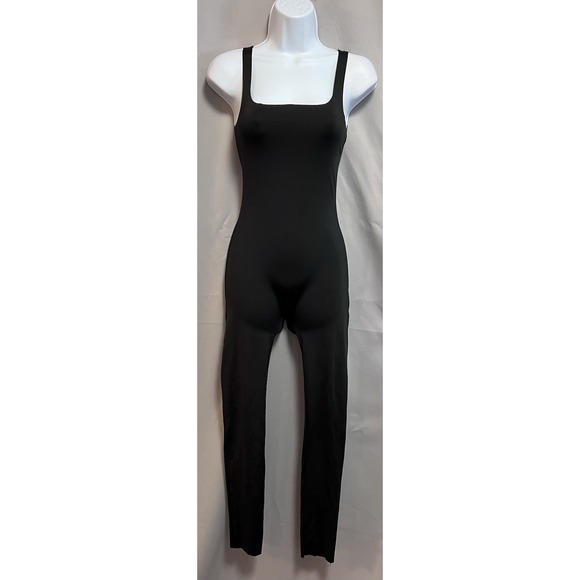 Zara Jumpsuit Leggings Black‎ Sz Small Women's Dance Gym Training - Picture 1 of 11